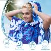 imageCatalonia Surf Poncho Changing Towel Robe  QuickDry Microfiber Hooded Beach Cover Up Summer Wetsuit Change RobePlum Blossom