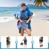 imageCatalonia Surf Poncho Changing Towel Robe  QuickDry Microfiber Hooded Beach Cover Up Summer Wetsuit Change RobeShark