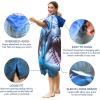 imageCatalonia Surf Poncho Changing Towel Robe  QuickDry Microfiber Hooded Beach Cover Up Summer Wetsuit Change RobeShark