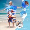 imageCatalonia Surf Poncho Changing Towel Robe  QuickDry Microfiber Hooded Beach Cover Up Summer Wetsuit Change RobeStarfish