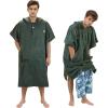 imageCatalonia Hooded Surf Poncho Changing Towel Robe with Pocket Quick Dry Swim Pool Towel for Adults Men Women Summer Beach Poncho Robe for Surfing Swimming Camping Army GreenArmy Green