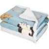 imageCatalonia Dog Print Sherpa Fleece Throw Blanket Soft Mink Plush Couch Blanket Fuzzy Fluffy Comfy Warm Throws Comfort Caring Gift 50x60 inches GreyCat Blue