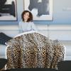 imageCatalonia Dog Print Sherpa Fleece Throw Blanket Soft Mink Plush Couch Blanket Fuzzy Fluffy Comfy Warm Throws Comfort Caring Gift 50x60 inches GreyCheetah