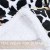 imageCatalonia Dog Print Sherpa Fleece Throw Blanket Soft Mink Plush Couch Blanket Fuzzy Fluffy Comfy Warm Throws Comfort Caring Gift 50x60 inches GreyCheetahmulti Color