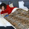 imageCatalonia Dog Print Sherpa Fleece Throw Blanket Soft Mink Plush Couch Blanket Fuzzy Fluffy Comfy Warm Throws Comfort Caring Gift 50x60 inches GreyCheetah