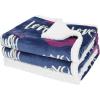 imageCatalonia Dog Print Sherpa Fleece Throw Blanket Soft Mink Plush Couch Blanket Fuzzy Fluffy Comfy Warm Throws Comfort Caring Gift 50x60 inches GreyKiss Blue