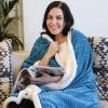imageCatalonia Navy Blue Sherpa Throws Blanket Super Soft Comfy Fluffy Fuzzy Fleece Plush Blanket for Sofa Couch Bed Reversible All Season for Senior AdultsBlue