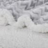 imageCatalonia Navy Blue Sherpa Throws Blanket Super Soft Comfy Fluffy Fuzzy Fleece Plush Blanket for Sofa Couch Bed Reversible All Season for Senior AdultsChevron Grey