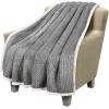 imageCatalonia Navy Blue Sherpa Throws Blanket Super Soft Comfy Fluffy Fuzzy Fleece Plush Blanket for Sofa Couch Bed Reversible All Season for Senior AdultsGrey
