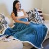 imageCatalonia Navy Blue Sherpa Throws Blanket Super Soft Comfy Fluffy Fuzzy Fleece Plush Blanket for Sofa Couch Bed Reversible All Season for Senior AdultsBlue