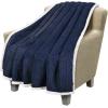 imageCatalonia Navy Blue Sherpa Throws Blanket Super Soft Comfy Fluffy Fuzzy Fleece Plush Blanket for Sofa Couch Bed Reversible All Season for Senior AdultsDark Blue