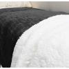 imageCatalonia Navy Blue Sherpa Throws Blanket Super Soft Comfy Fluffy Fuzzy Fleece Plush Blanket for Sofa Couch Bed Reversible All Season for Senior AdultsBlack