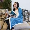 imageCatalonia Navy Blue Sherpa Throws Blanket Super Soft Comfy Fluffy Fuzzy Fleece Plush Blanket for Sofa Couch Bed Reversible All Season for Senior AdultsBlue