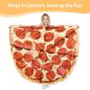 imageCatalonia Pepperoni Pizza Party Blanket Funny Pizza Gift Halloween Throw Blanket Quirk Gifts for Adults Food Wrap Blanket for Kids Girls 59 inch Single LayerPepperoni Pizza