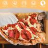 imageCatalonia Pepperoni Pizza Party Blanket Funny Pizza Gift Halloween Throw Blanket Quirk Gifts for Adults Food Wrap Blanket for Kids Girls 59 inch Single LayerPepperoni Pizza