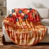 imageCatalonia Pepperoni Pizza Party Blanket Funny Pizza Gift Halloween Throw Blanket Quirk Gifts for Adults Food Wrap Blanket for Kids Girls 59 inch Single LayerFruit Pie
