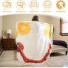 imageCatalonia Pepperoni Pizza Party Blanket Funny Pizza Gift Halloween Throw Blanket Quirk Gifts for Adults Food Wrap Blanket for Kids Girls 59 inch Single LayerFried Egg Bacon