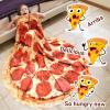 imageCatalonia Pepperoni Pizza Party Blanket Funny Pizza Gift Halloween Throw Blanket Quirk Gifts for Adults Food Wrap Blanket for Kids Girls 59 inch Single LayerPepperoni Pizza