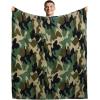 imageCatalonia Sherpa Throw Blanket Fuzzy Snuggle Blanket for Camping Traveling Couch Bed Super Soft Light Weight Reversible All Season Use Valentines Day Gift 50x60 inchesGreen Camo