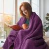 imageCatalonia Sherpa Throw Blanket Fuzzy Snuggle Blanket for Camping Traveling Couch Bed Super Soft Light Weight Reversible All Season Use Valentines Day Gift 50x60 inchesViolet