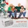 imageRed Sherpa Throw Blanket Super Soft Warm Fuzzy Comfy Snowflake Blankets Reversible Fluffy Throws Holiday Theme Blanket 50X60 inchesGray