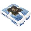 imageRed Sherpa Throw Blanket Super Soft Warm Fuzzy Comfy Snowflake Blankets Reversible Fluffy Throws Holiday Theme Blanket 50X60 inchesMelange Blue