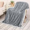 imageRed Sherpa Throw Blanket Super Soft Warm Fuzzy Comfy Snowflake Blankets Reversible Fluffy Throws Holiday Theme Blanket 50X60 inchesMelange Dark Grey