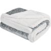 imageRed Sherpa Throw Blanket Super Soft Warm Fuzzy Comfy Snowflake Blankets Reversible Fluffy Throws Holiday Theme Blanket 50X60 inchesMelange Dark Grey