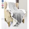 imageRed Sherpa Throw Blanket Super Soft Warm Fuzzy Comfy Snowflake Blankets Reversible Fluffy Throws Holiday Theme Blanket 50X60 inchesMelange Grey
