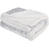 imageRed Sherpa Throw Blanket Super Soft Warm Fuzzy Comfy Snowflake Blankets Reversible Fluffy Throws Holiday Theme Blanket 50X60 inchesMelange Grey