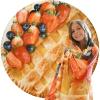 imageCatalonia Pepperoni Pizza Party Blanket Funny Pizza Gift Halloween Throw Blanket Quirk Gifts for Adults Food Wrap Blanket for Kids Girls 59 inch Single LayerFruit Pie