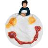 imageCatalonia Pepperoni Pizza Party Blanket Funny Pizza Gift Halloween Throw Blanket Quirk Gifts for Adults Food Wrap Blanket for Kids Girls 59 inch Single LayerFried Egg Bacon