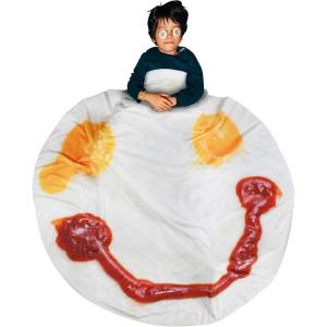 imageCatalonia Pepperoni Pizza Party Blanket Funny Pizza Gift Halloween Throw Blanket Quirk Gifts for Adults Food Wrap Blanket for Kids Girls 59 inch Single LayerFried Egg Bacon