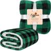 imageCatalonia Buffalo Plaid Sherpa Throw Blanket Red Black Checkered Holiday Throws for Couch Sofa Cabin Decor  Soft Warm Comfy Fuzzy Snuggle  80x60 Inches Christmas BlanketGreen