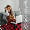 imageCatalonia Buffalo Plaid Sherpa Throw Blanket Red Black Checkered Holiday Throws for Couch Sofa Cabin Decor  Soft Warm Comfy Fuzzy Snuggle  80x60 Inches Christmas BlanketRed