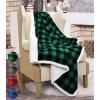 imageCatalonia Buffalo Plaid Sherpa Throw Blanket Red Black Checkered Holiday Throws for Couch Sofa Cabin Decor  Soft Warm Comfy Fuzzy Snuggle  80x60 Inches Christmas BlanketGreen