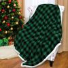 imageCatalonia Buffalo Plaid Sherpa Throw Blanket Red Black Checkered Holiday Throws for Couch Sofa Cabin Decor  Soft Warm Comfy Fuzzy Snuggle  80x60 Inches Christmas BlanketGreen