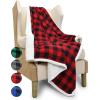 imageCatalonia Buffalo Plaid Sherpa Throw Blanket Red Black Checkered Holiday Throws for Couch Sofa Cabin Decor  Soft Warm Comfy Fuzzy Snuggle  80x60 Inches Christmas BlanketRed