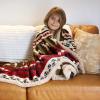 imageCatalonia Christmas Sherpa Throw Blanket Xmas Theme Throws Plush Fleece Couch Blanket Super Soft Comfy Cozy Fluffy Warm  50x60 inchTruckReindeer