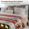 imageCatalonia Christmas Sherpa Throw Blanket Xmas Theme Throws Plush Fleece Couch Blanket Super Soft Comfy Cozy Fluffy Warm  50x60 inchTruckReindeer