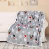 imageCatalonia Christmas Sherpa Throw Blanket Xmas Theme Throws Plush Fleece Couch Blanket Super Soft Comfy Cozy Fluffy Warm  50x60 inchTruckSanta Deer Grey
