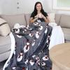 imageCatalonia Christmas Sherpa Throw Blanket Xmas Theme Throws Plush Fleece Couch Blanket Super Soft Comfy Cozy Fluffy Warm  50x60 inchTruckSnowman