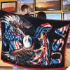 imageCatalonia Eagle Flag Blanket Soft Patriotic American Blanket Bald Eagle Gifts for Men USA Flag Throw for Couch Bed Police Gifts 4th of July Citizenship Veteran Patriotic Presidents Day Gift