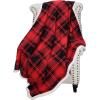 imageCatalonia Red Plaid Sherpa Fleece Throw Blanket Reversible Super Soft Warm Comfy Fluffy Snuggle Micro Plush Throws for Bedding Couch TV 60quotx50quot Buffalo Valentines Day GiftRed Buffalo