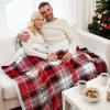imageCatalonia Red Plaid Sherpa Fleece Throw Blanket Reversible Super Soft Warm Comfy Fluffy Snuggle Micro Plush Throws for Bedding Couch TV 60quotx50quot Buffalo Valentines Day GiftRed Plaid