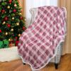 imageCatalonia Red Plaid Sherpa Fleece Throw Blanket Reversible Super Soft Warm Comfy Fluffy Snuggle Micro Plush Throws for Bedding Couch TV 60quotx50quot Buffalo Valentines Day GiftPlaid Pink