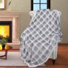 imageCatalonia Red Plaid Sherpa Fleece Throw Blanket Reversible Super Soft Warm Comfy Fluffy Snuggle Micro Plush Throws for Bedding Couch TV 60quotx50quot Buffalo Valentines Day GiftPlaid Grey