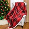 imageCatalonia Red Plaid Sherpa Throw Blanket Super Soft Throw for Sofa Couch Bed TV Blanket Micro Mink Fleece Plush Comfy Cozy Fluffy Warm 60x50 Inches BuffaloBuffalored green
