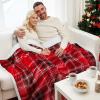imageCatalonia Red Plaid Sherpa Throw Blanket Super Soft Throw for Sofa Couch Bed TV Blanket Micro Mink Fleece Plush Comfy Cozy Fluffy Warm 60x50 Inches BuffaloBuffalored green