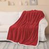 imageCatalonia Red Plaid Sherpa Throw Blanket Super Soft Throw for Sofa Couch Bed TV Blanket Micro Mink Fleece Plush Comfy Cozy Fluffy Warm 60x50 Inches BuffaloWine